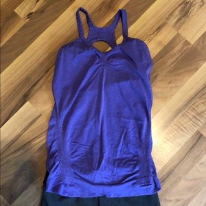 Cute Athleta purple w/silver specks tank top.
